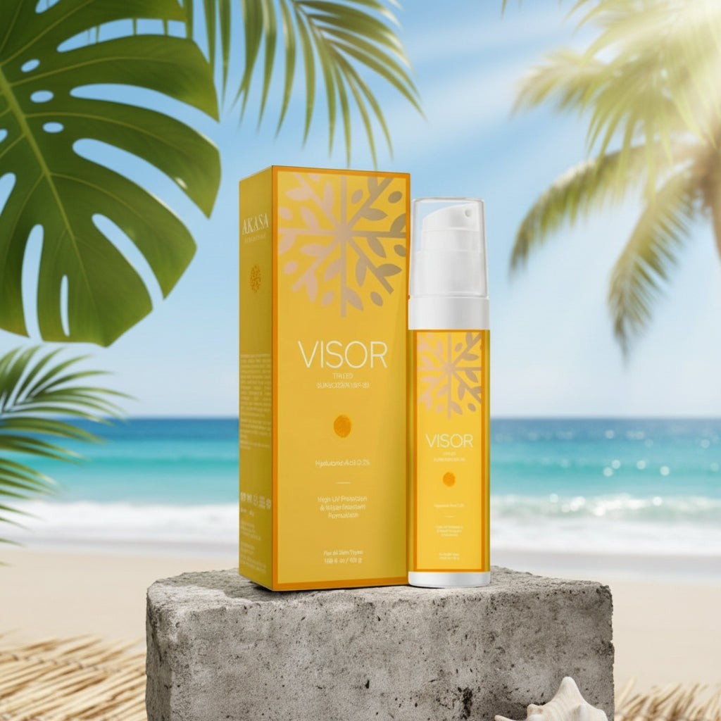 Akasa Cosmetics Visor Sunscreen – Broad Spectrum Protection & Natural Glow